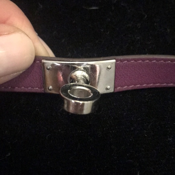 Hermès Kelly double tour bracelet silver anemone - Picture 7 of 12
